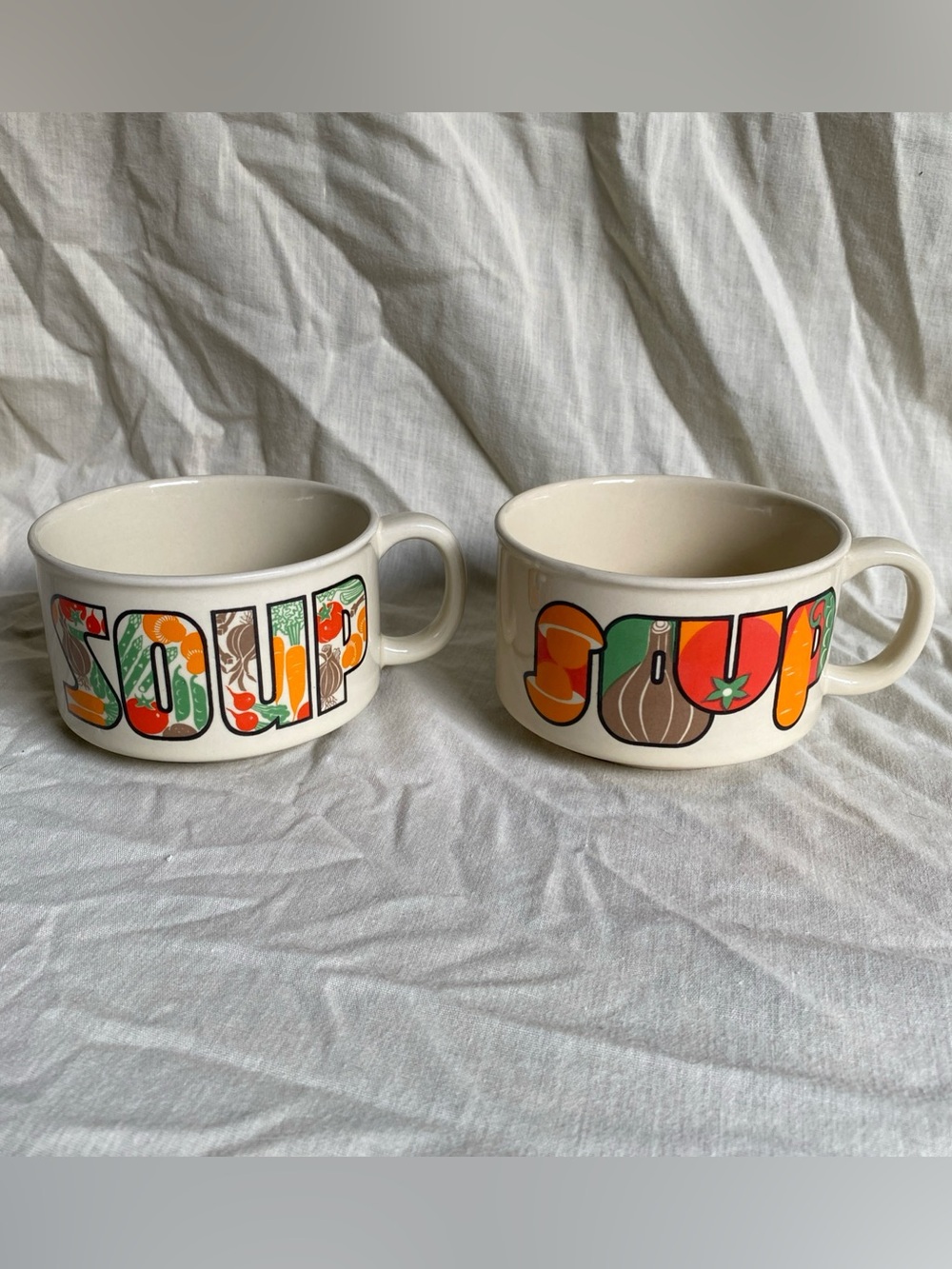 Vintage 1970’s Soup Cup/Mugs ~ Set of 2 ~ Made In Japan